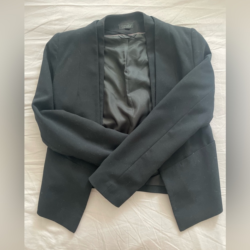 Topshop Suit Crop Jacket